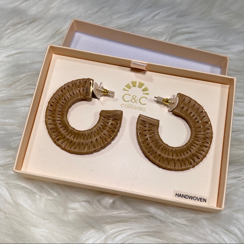 2 for $25 handwoven hoops NIB - Picture 1 of 2
